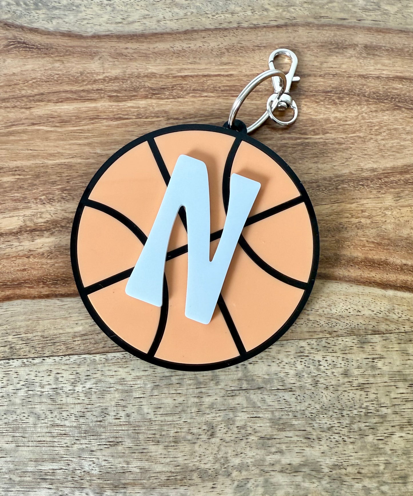 Basketball Name Keyring