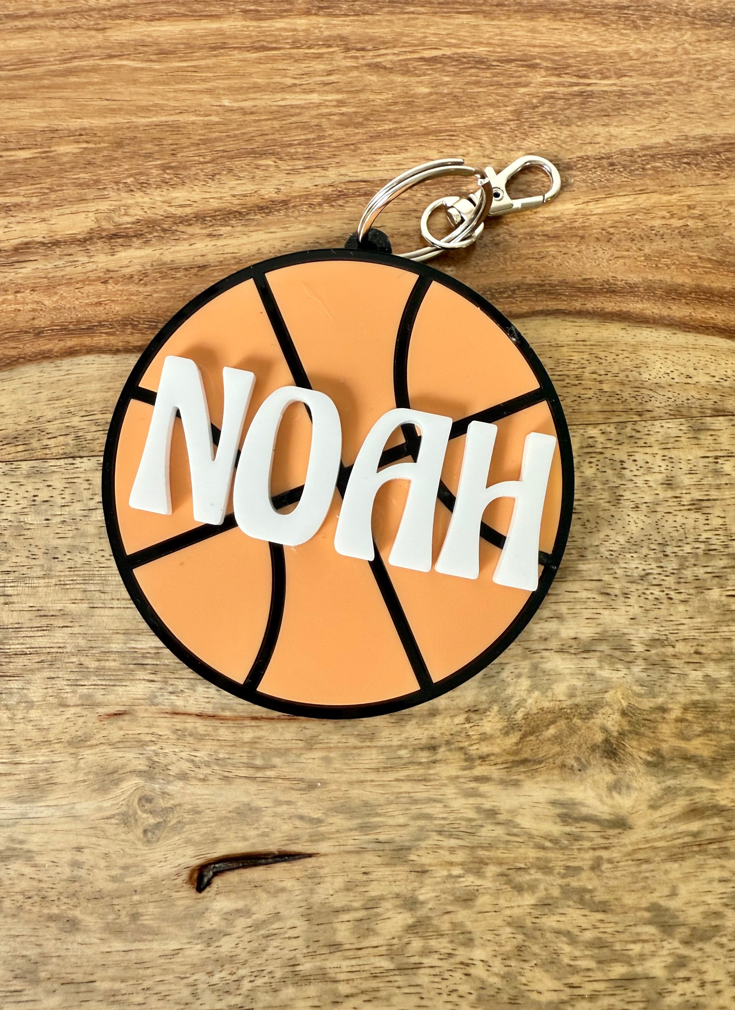 Basketball Name Keyring