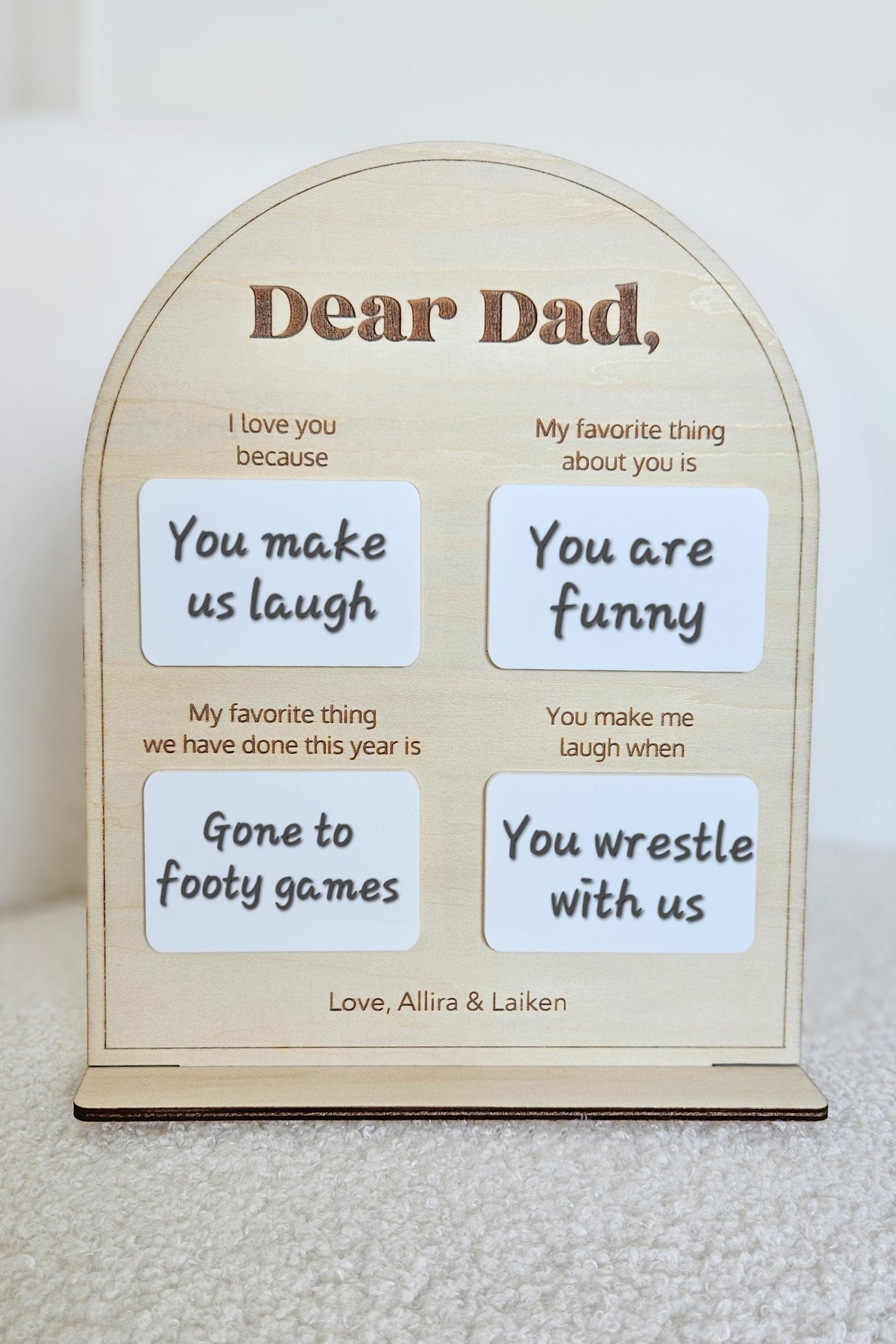 Father's Day About Us Plaque