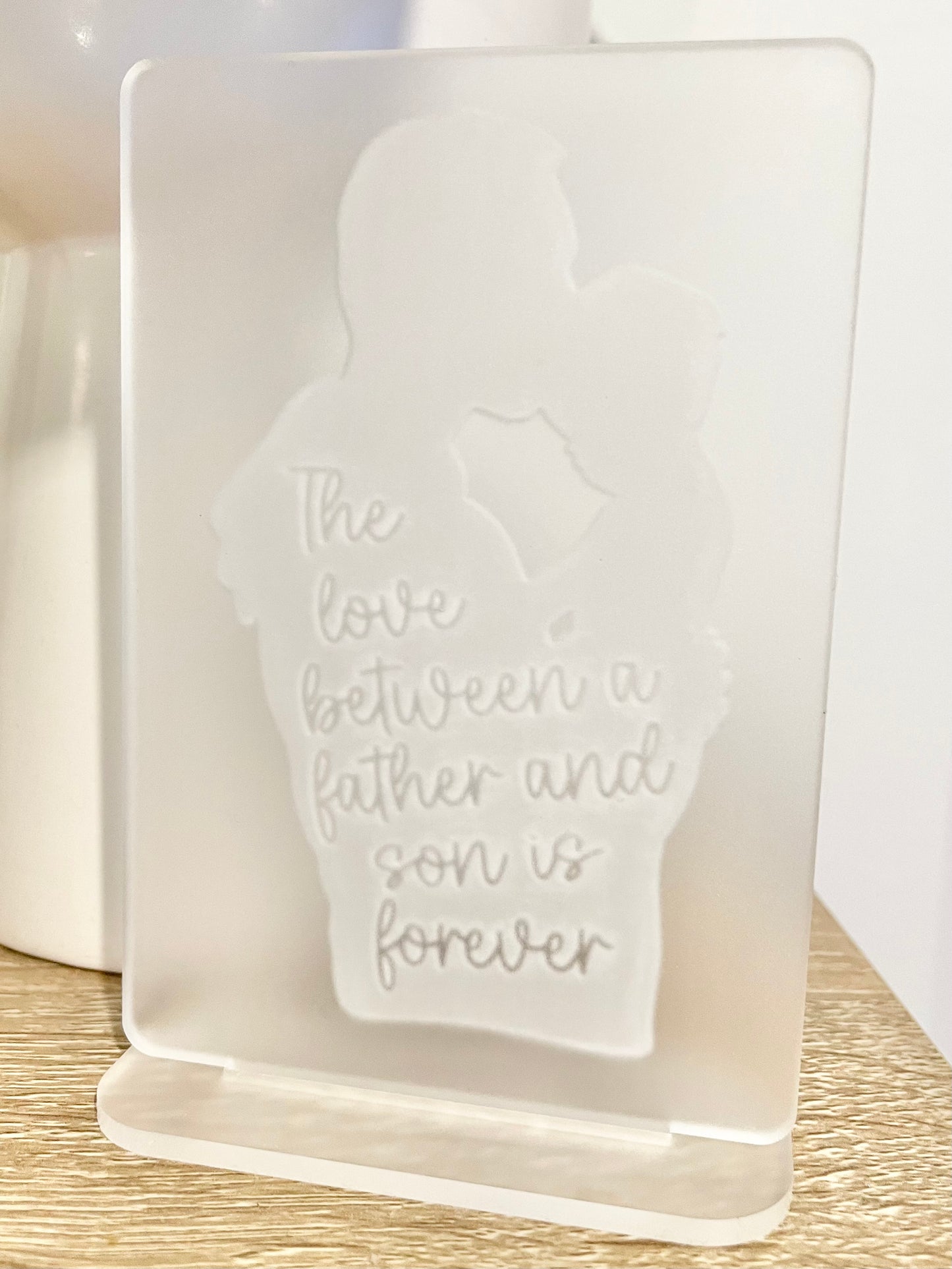 Father's Day Frosted Plaque