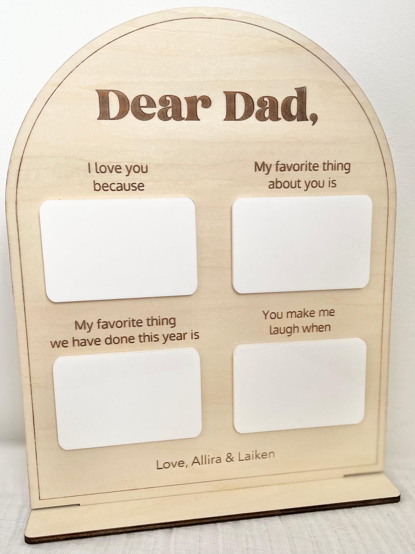 Father's Day About Us Plaque