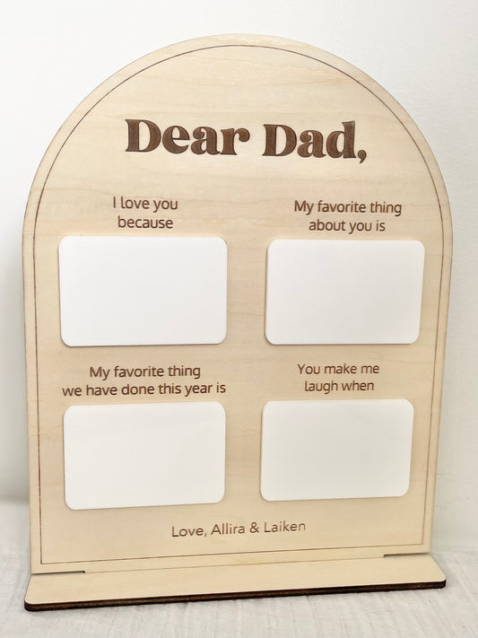 Father's Day About Us Plaque