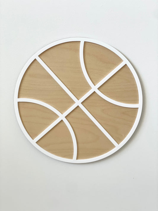 White Basketball Wall Plaque