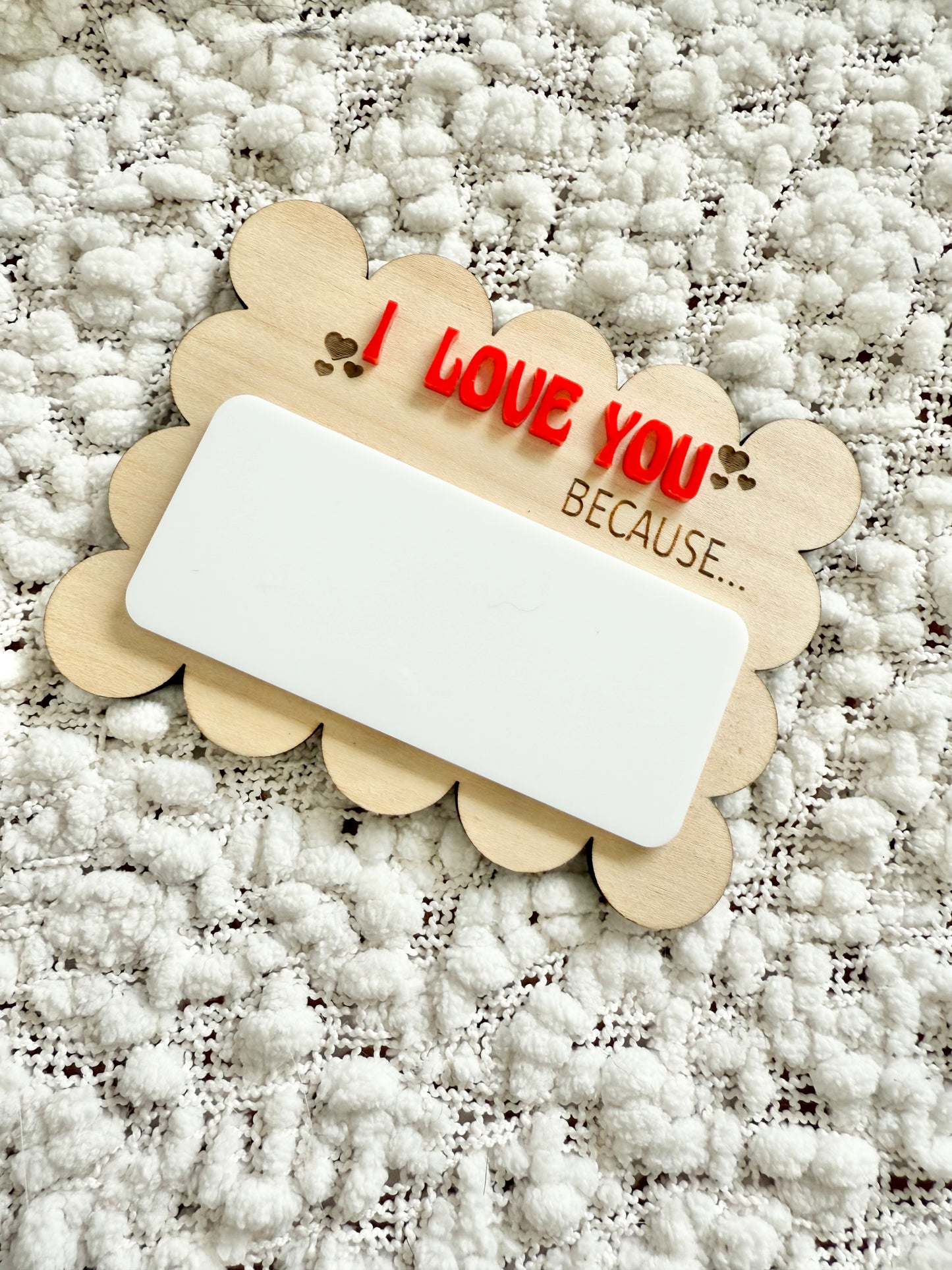 I Love You Because Valentine's Day Plaque