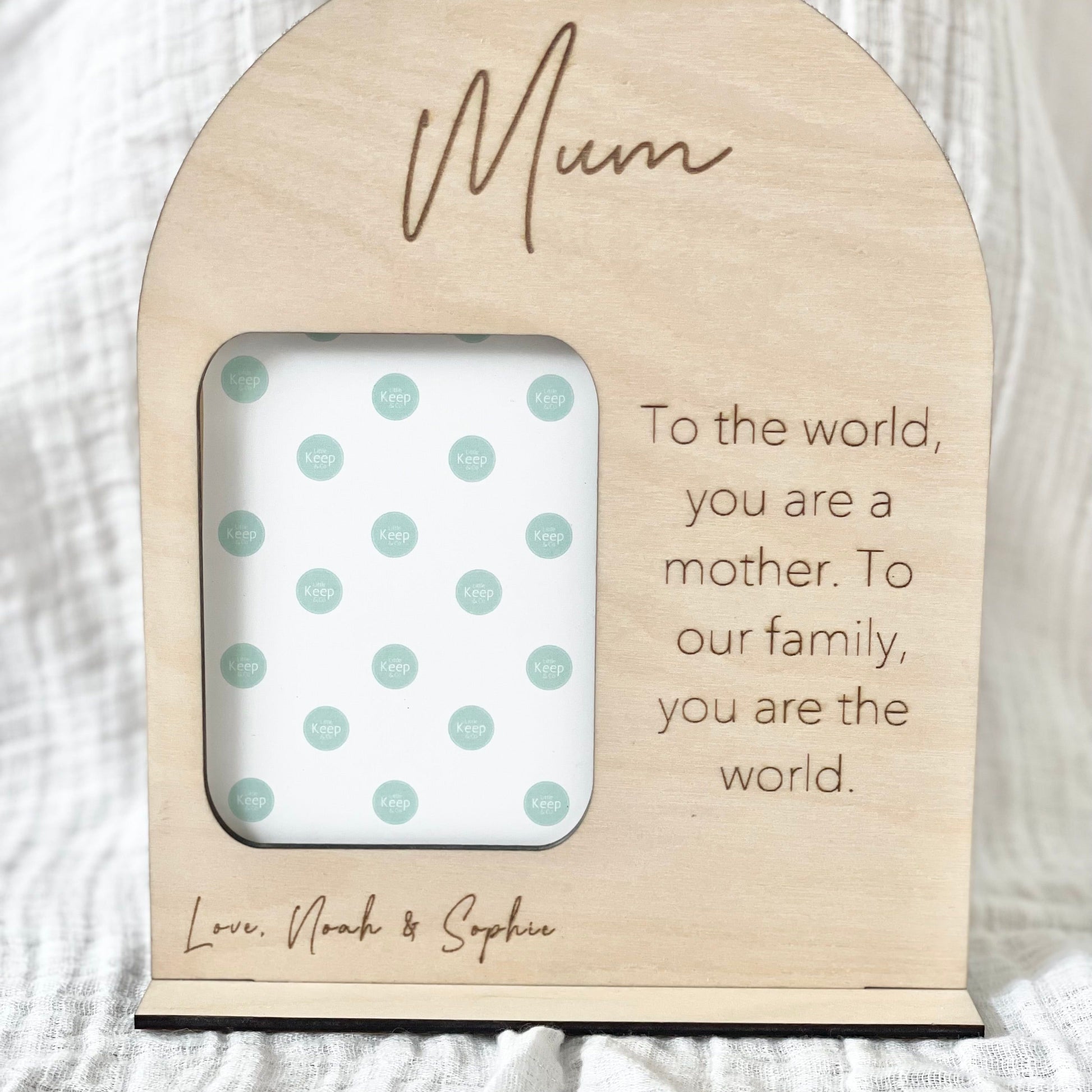 Mother's Day Photo Frame Plaque - Little Keep & Co