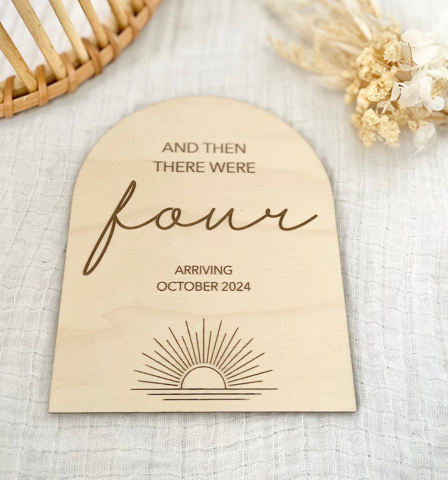 Baby Announcement Plaque - And Then There Were