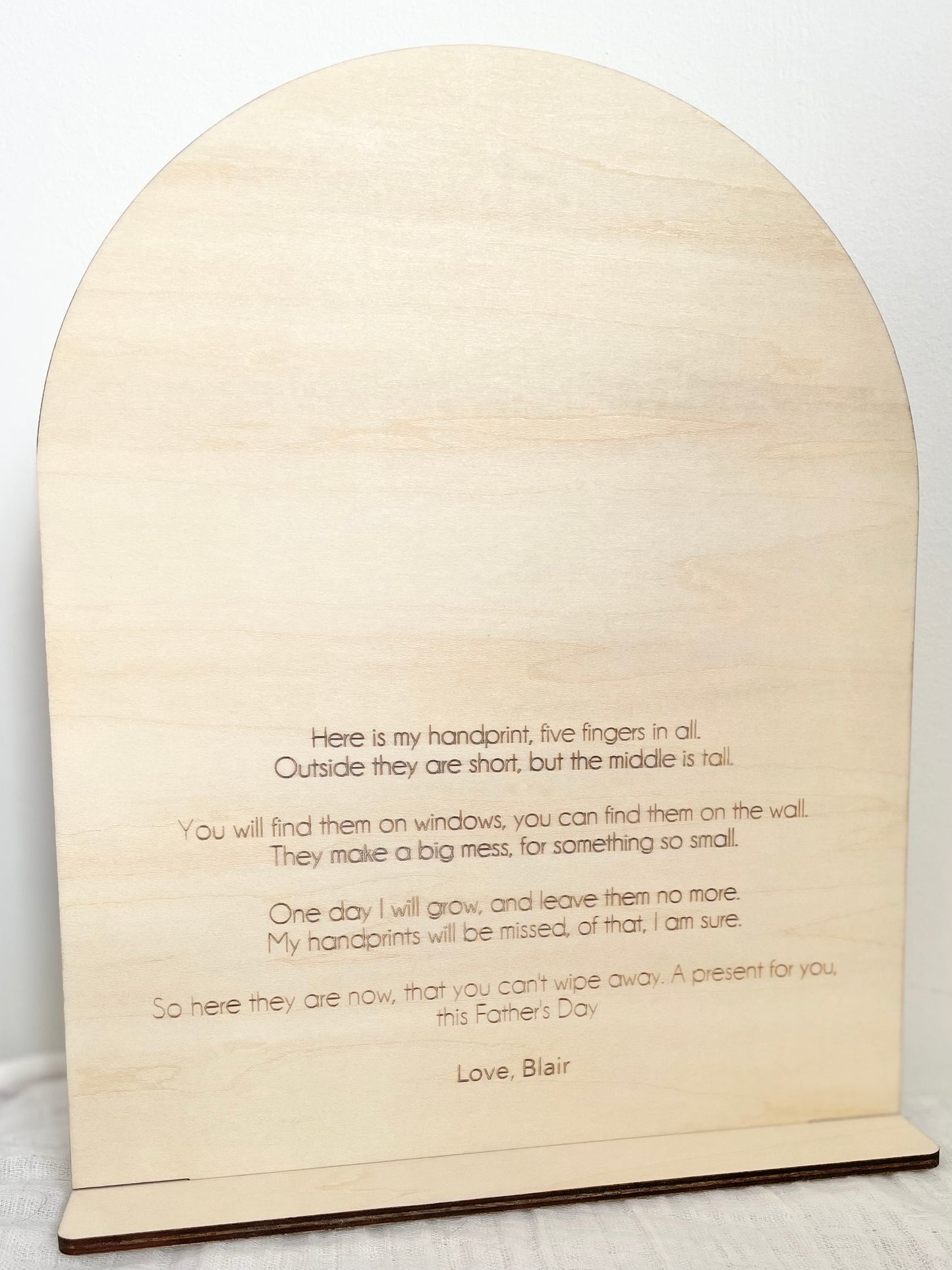 Father's Day Little Hands Poem Plaque