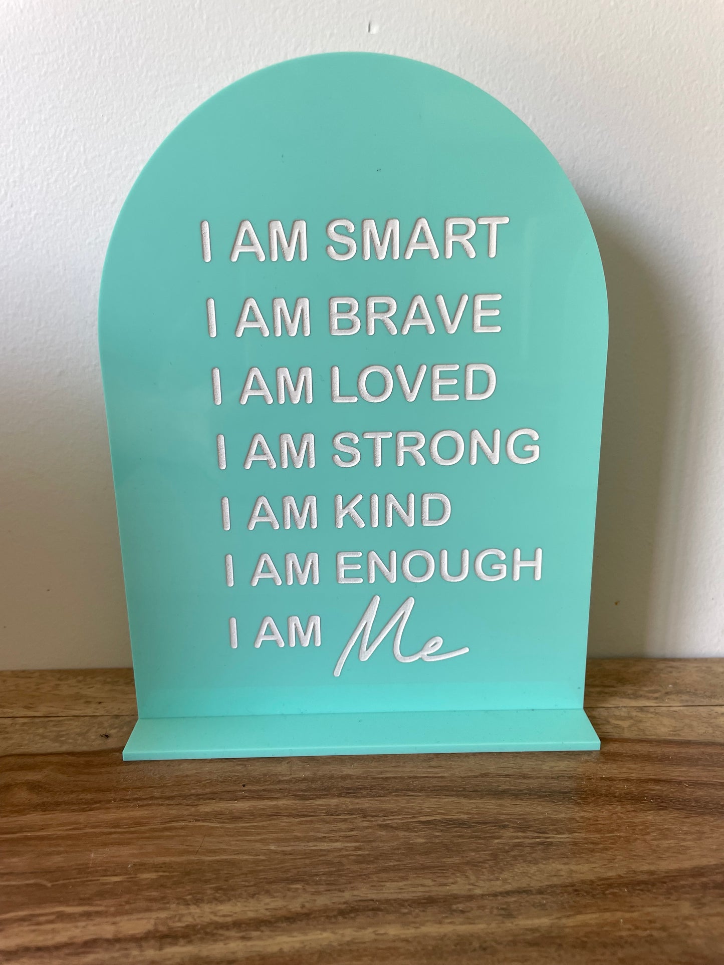 Affirmation Plaque - Aqua