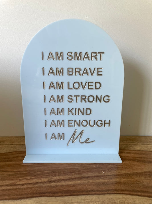 Affirmation Plaque - Blue