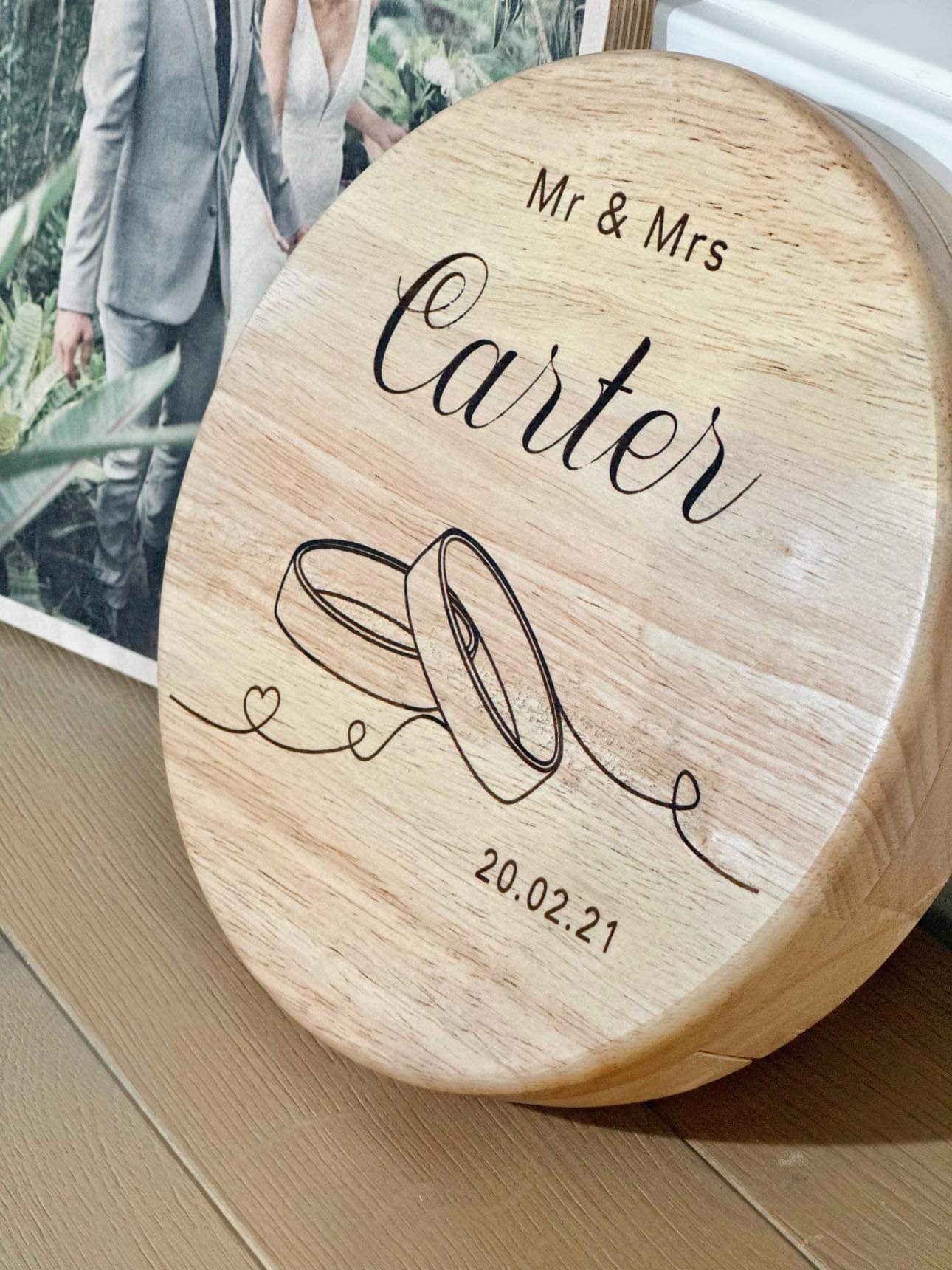 Personalised Wedding Gift Cheeseboard