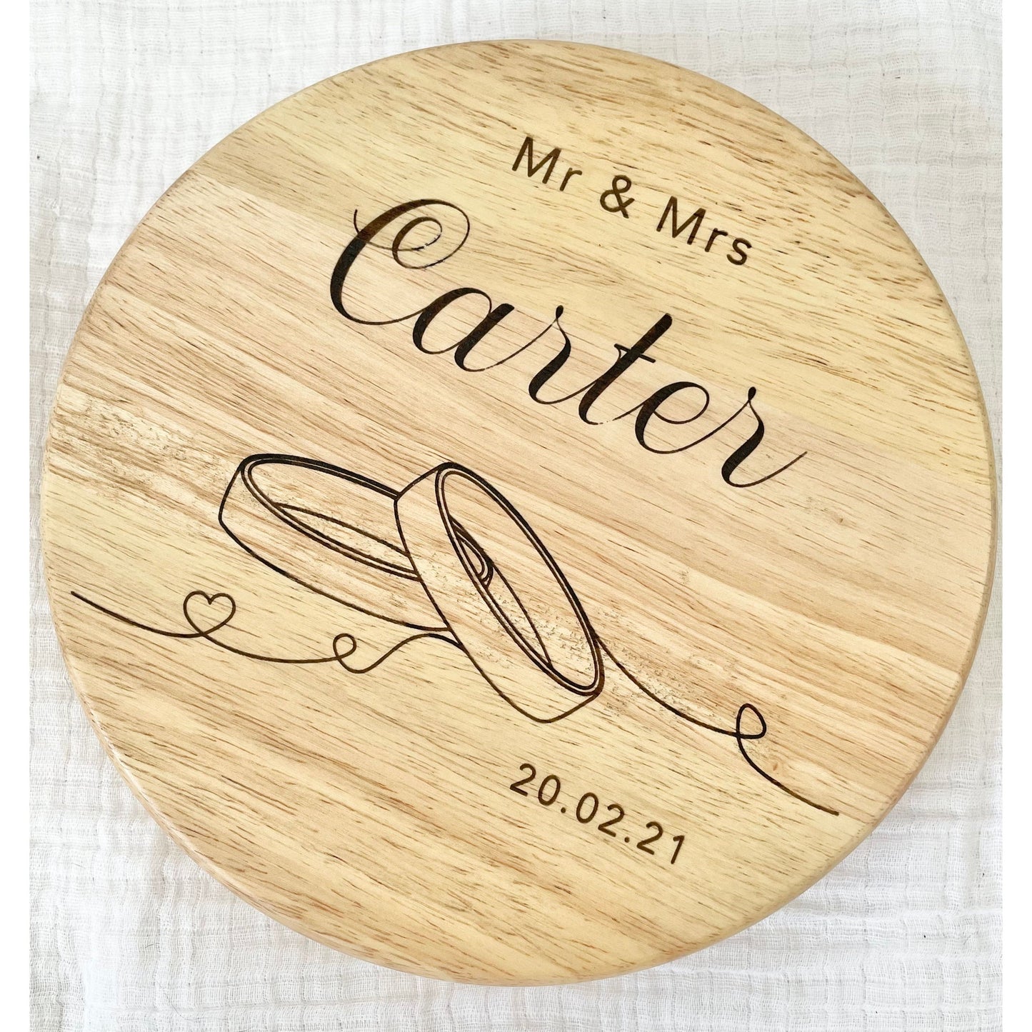 Personalised Wedding Gift Cheeseboard & Knife Set - Little Keep & Co