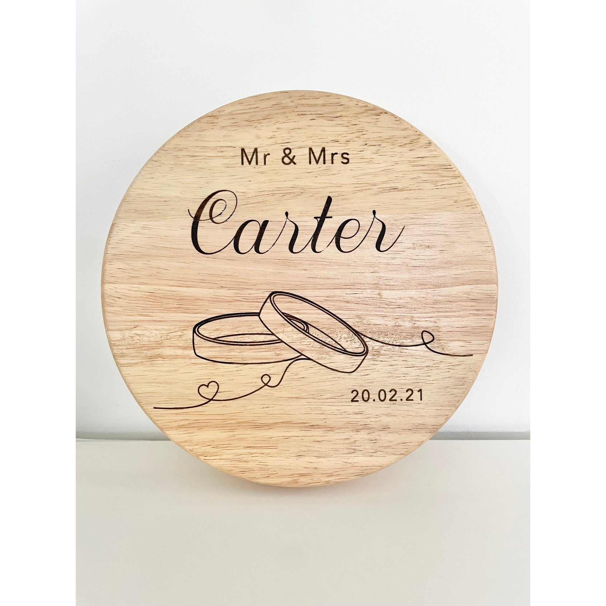 Personalised Wedding Gift Cheeseboard & Knife Set - Little Keep & Co