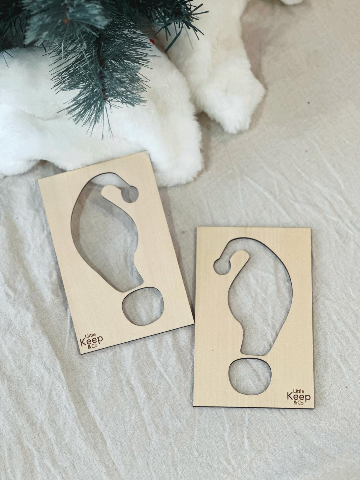 Santa and Elf Footprint Stencils