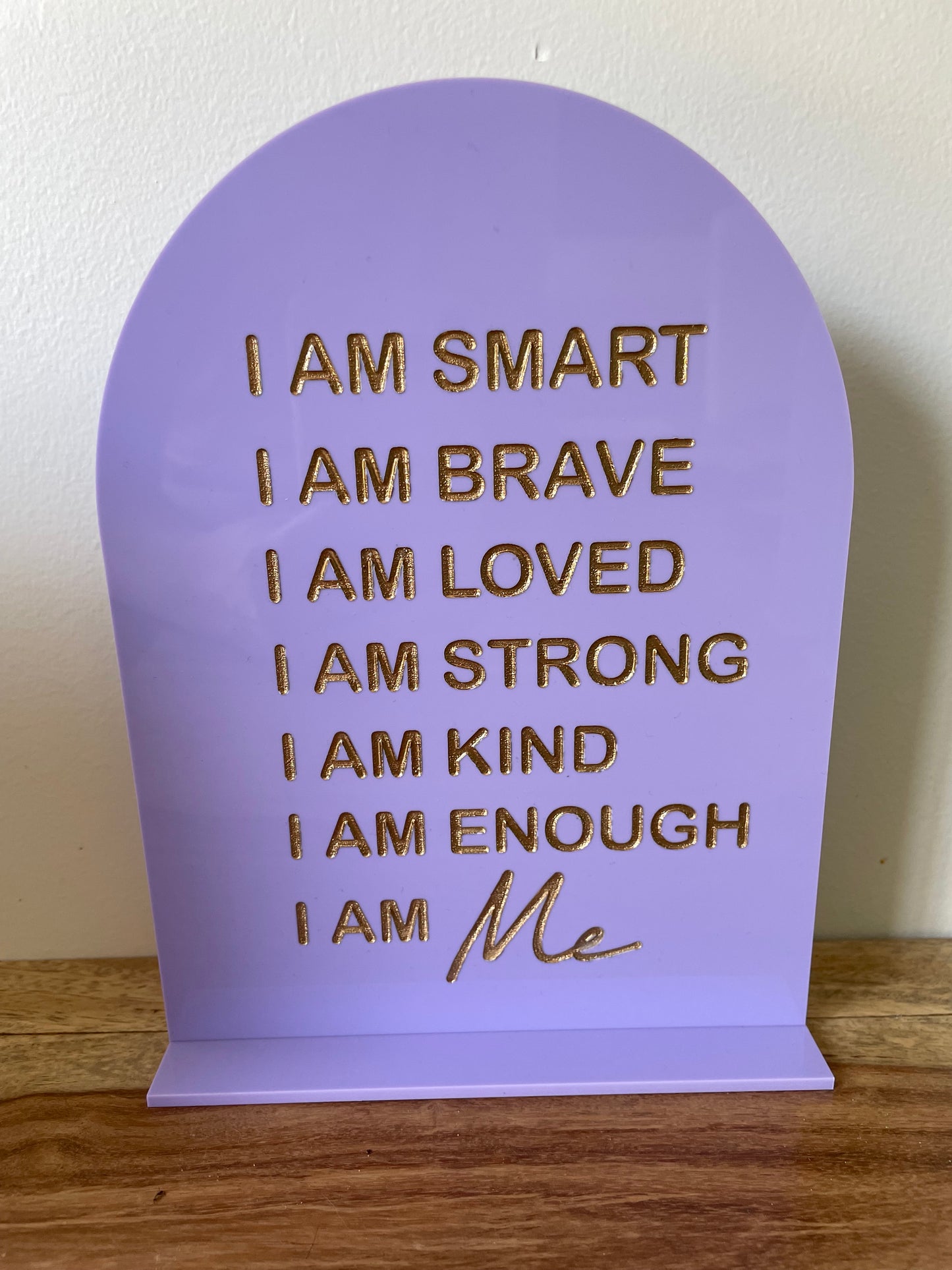 Affirmation Plaque - Purple