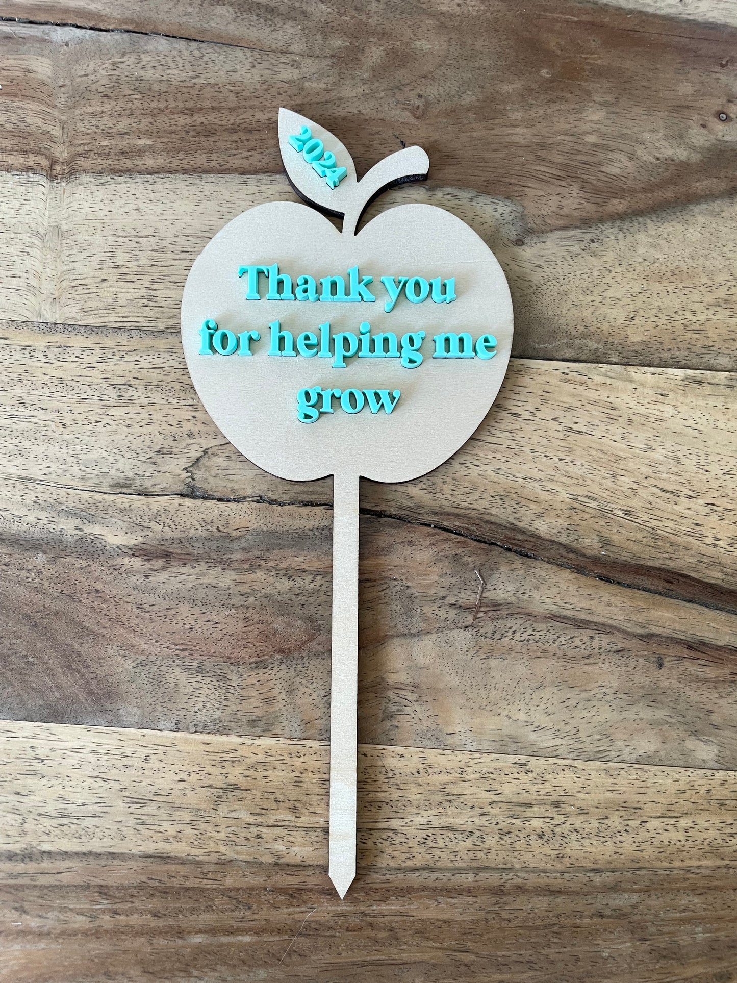 Teacher Planter Stick - Blue