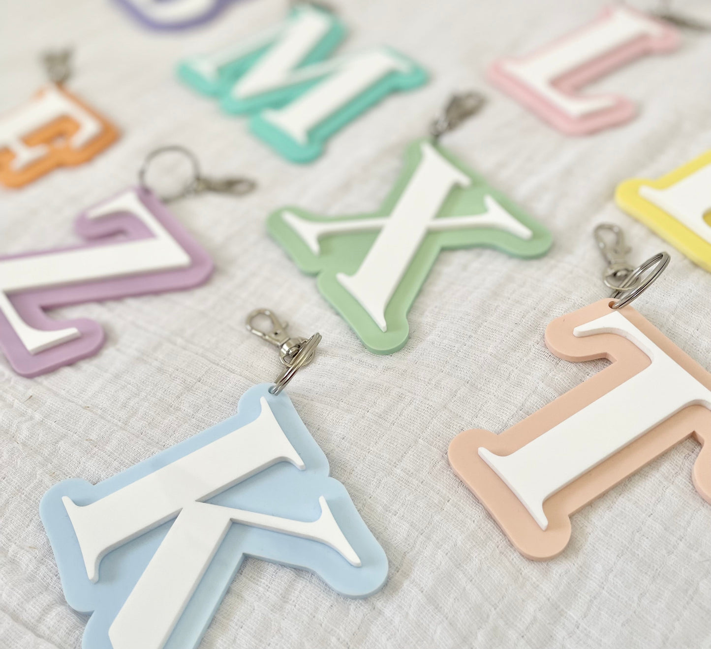 Letter Keyring - Double Layered Acrylic