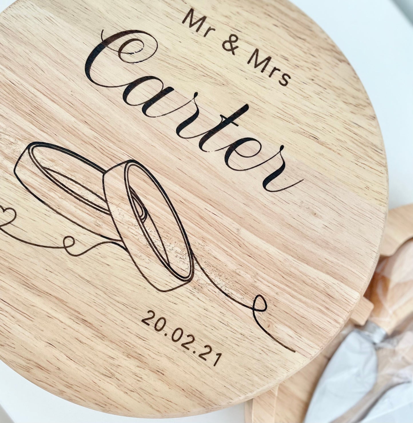 Personalised Wedding Gift Cheeseboard