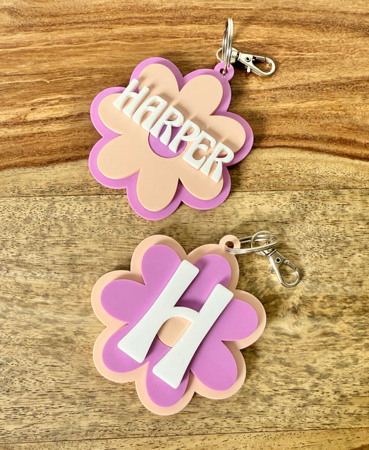 Flower Name Keyring