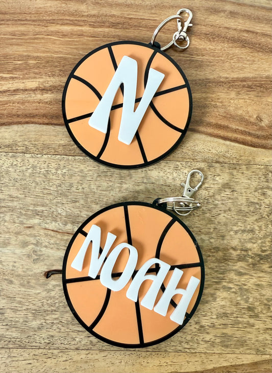 Basketball Name Keyring