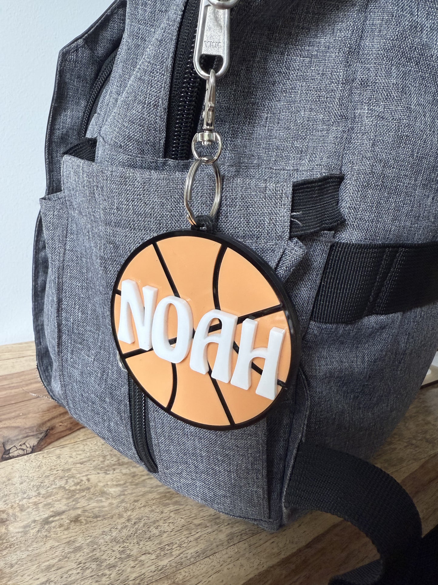 Basketball Name Keyring