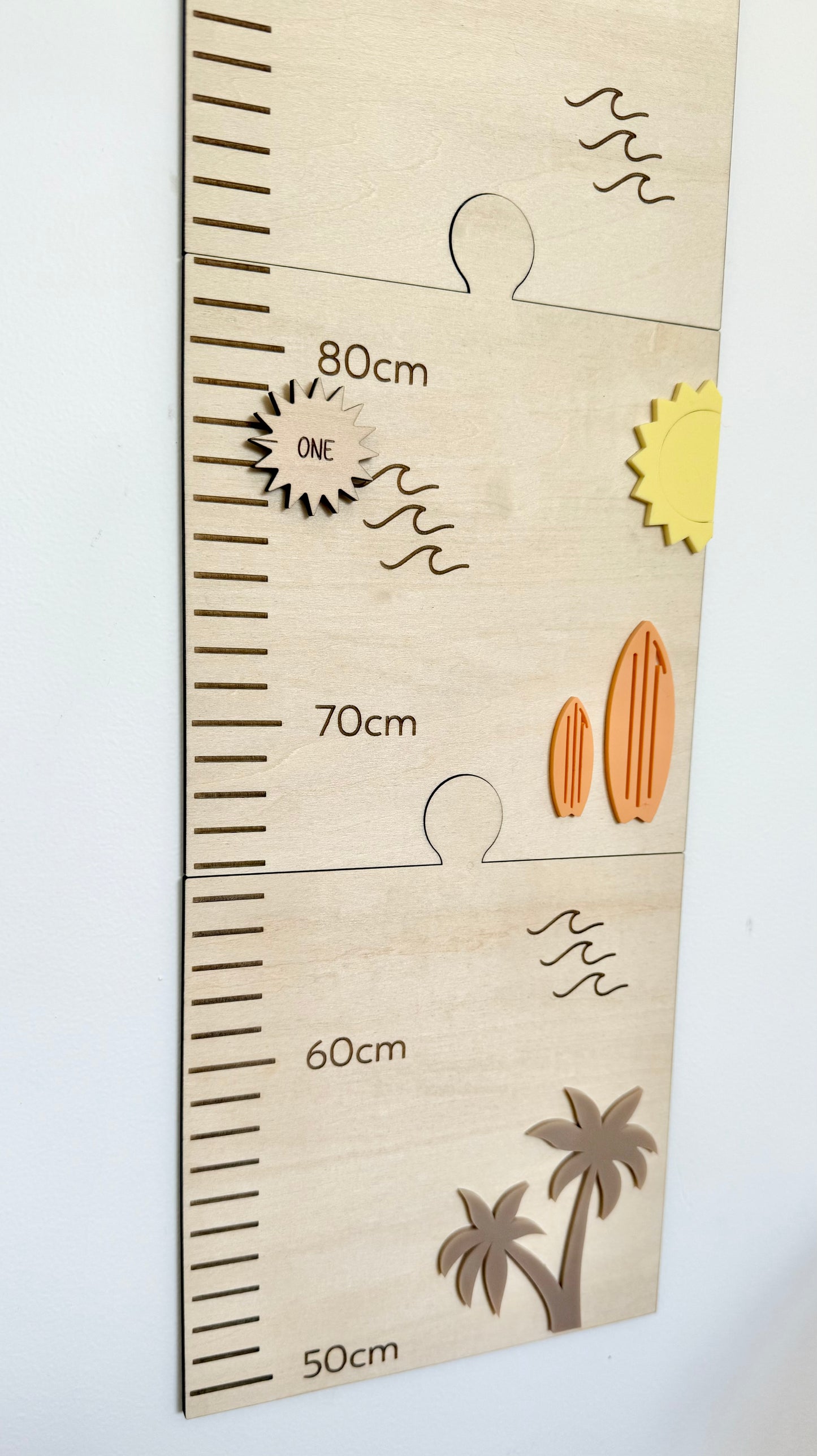 Personalised Height Chart - Beach Theme