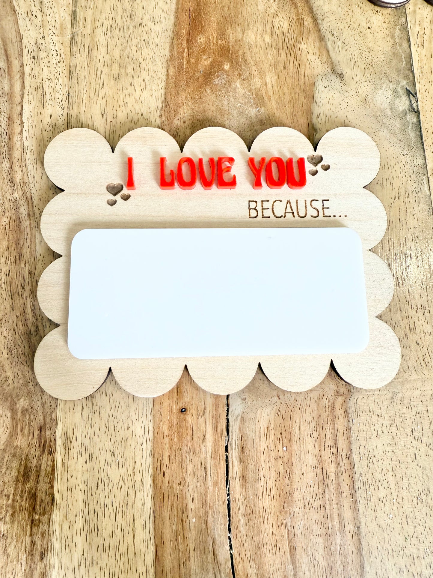 I Love You Because Valentine's Day Plaque