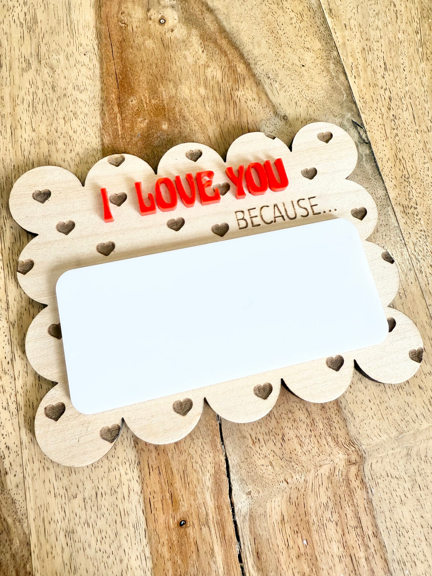 I Love You Because Valentine's Day Plaque