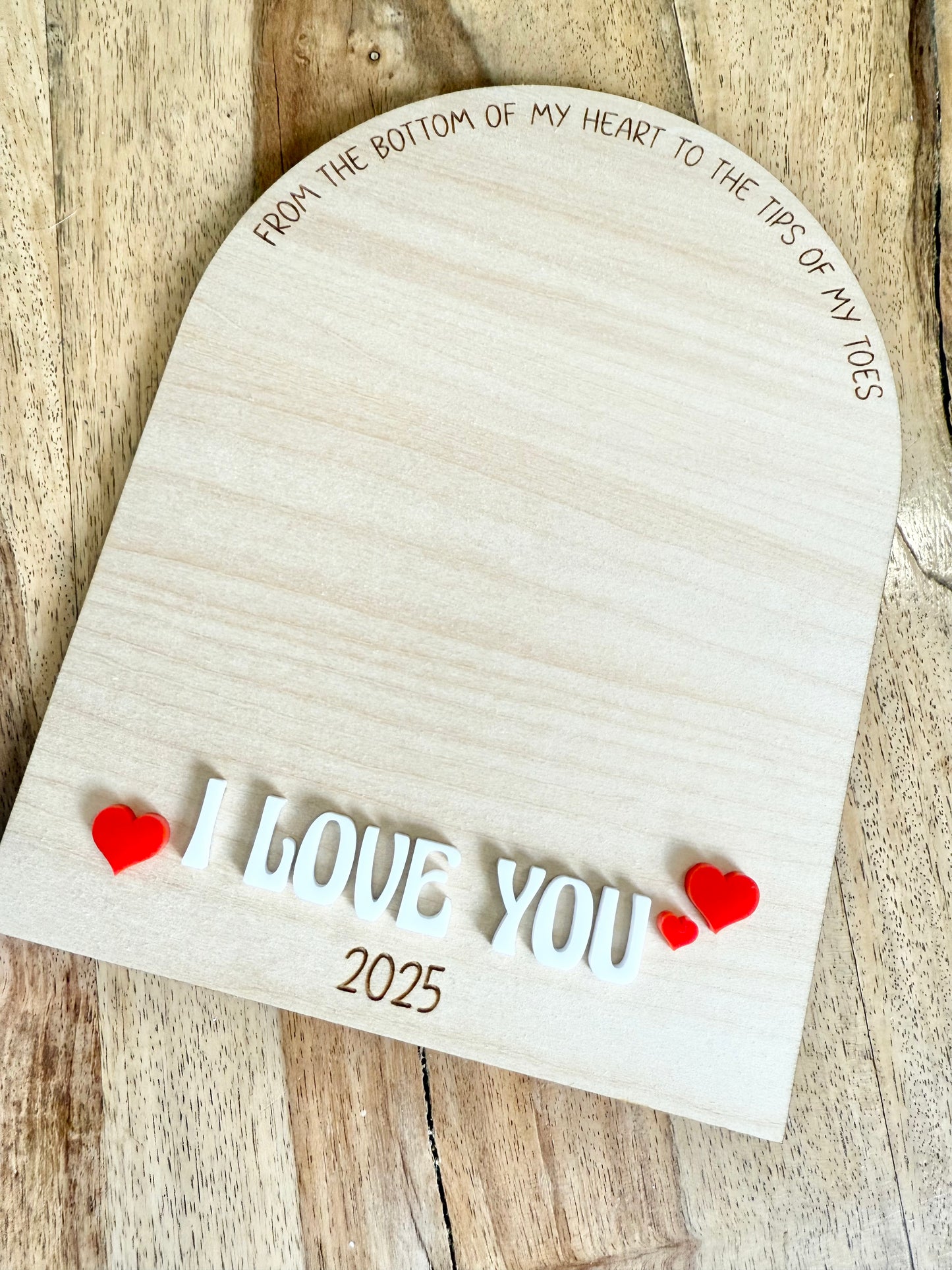 Valentine's Day Footprint Plaque