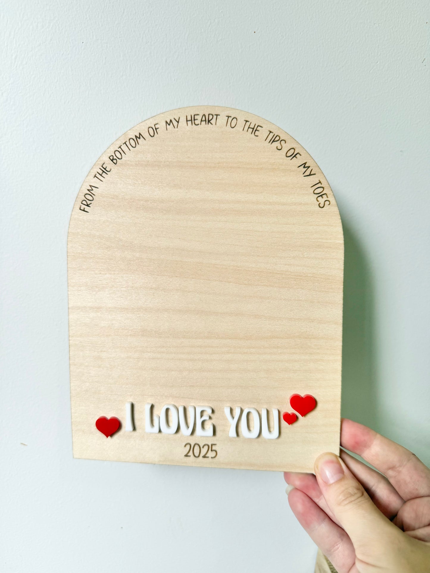 Valentine's Day Footprint Plaque