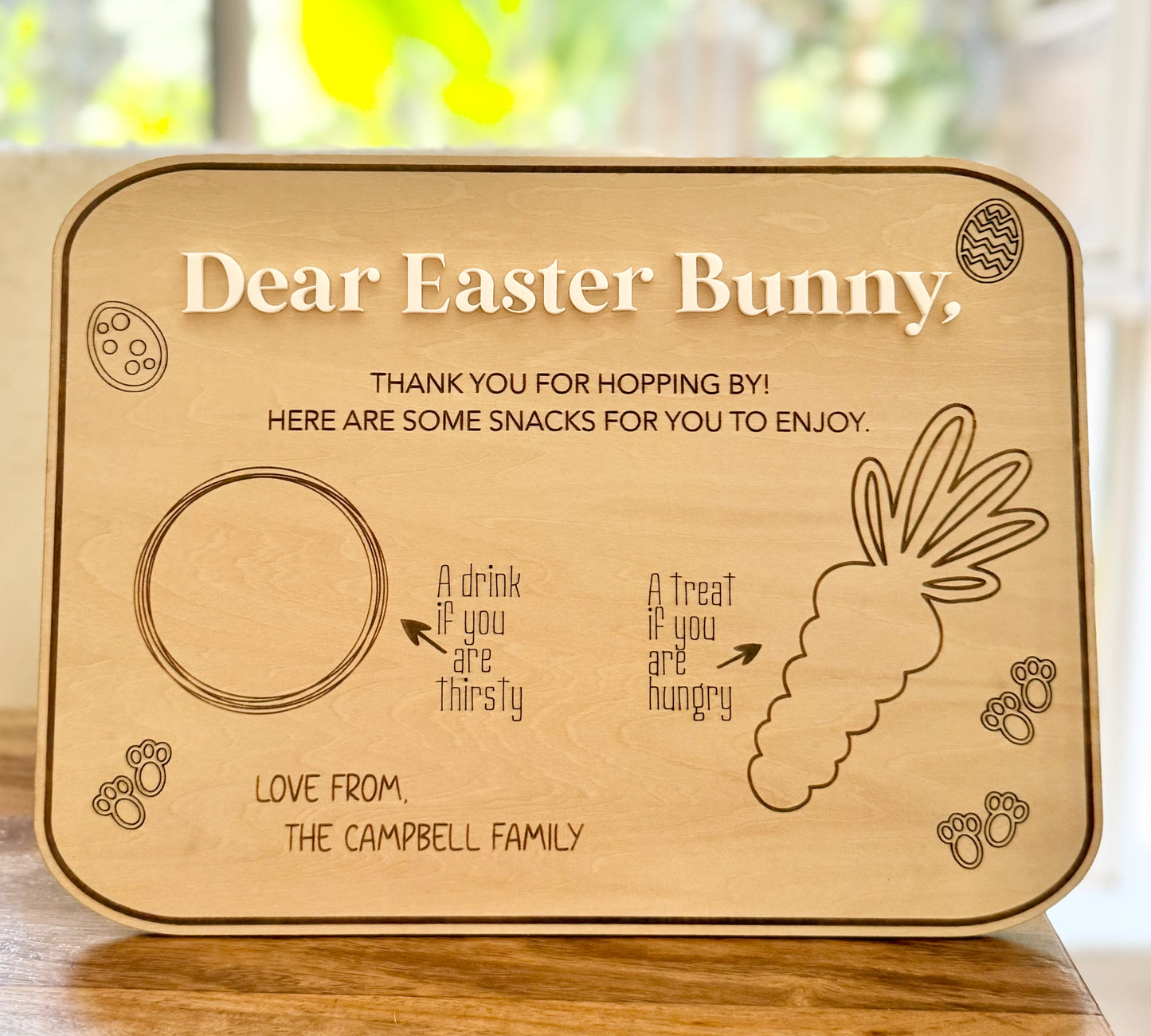 Dear Easter Bunny Treat Tray