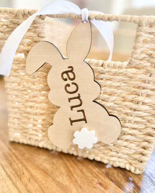 Easter Bunny Personalised Gift Tags w/ White Tail