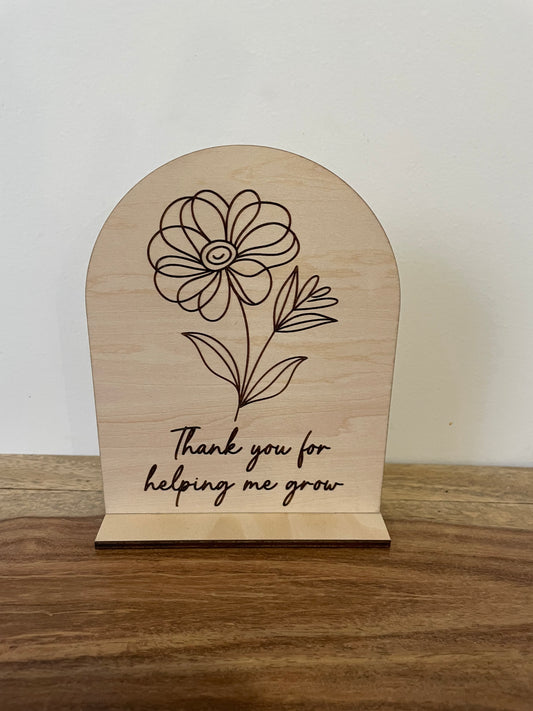 Teacher Flower Plaque