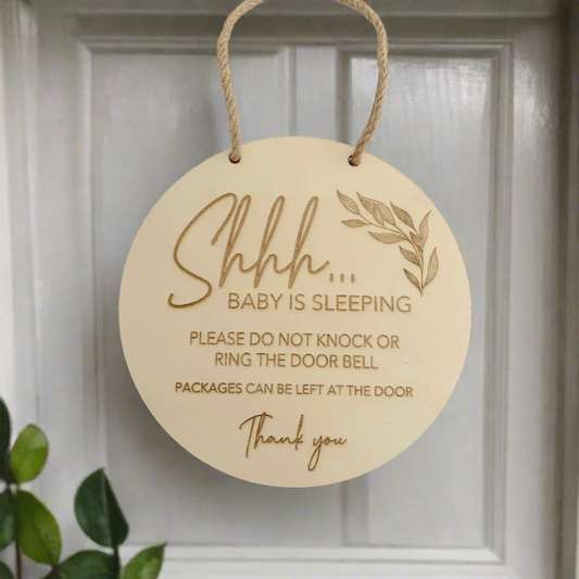 Baby Sleeping Door Sign