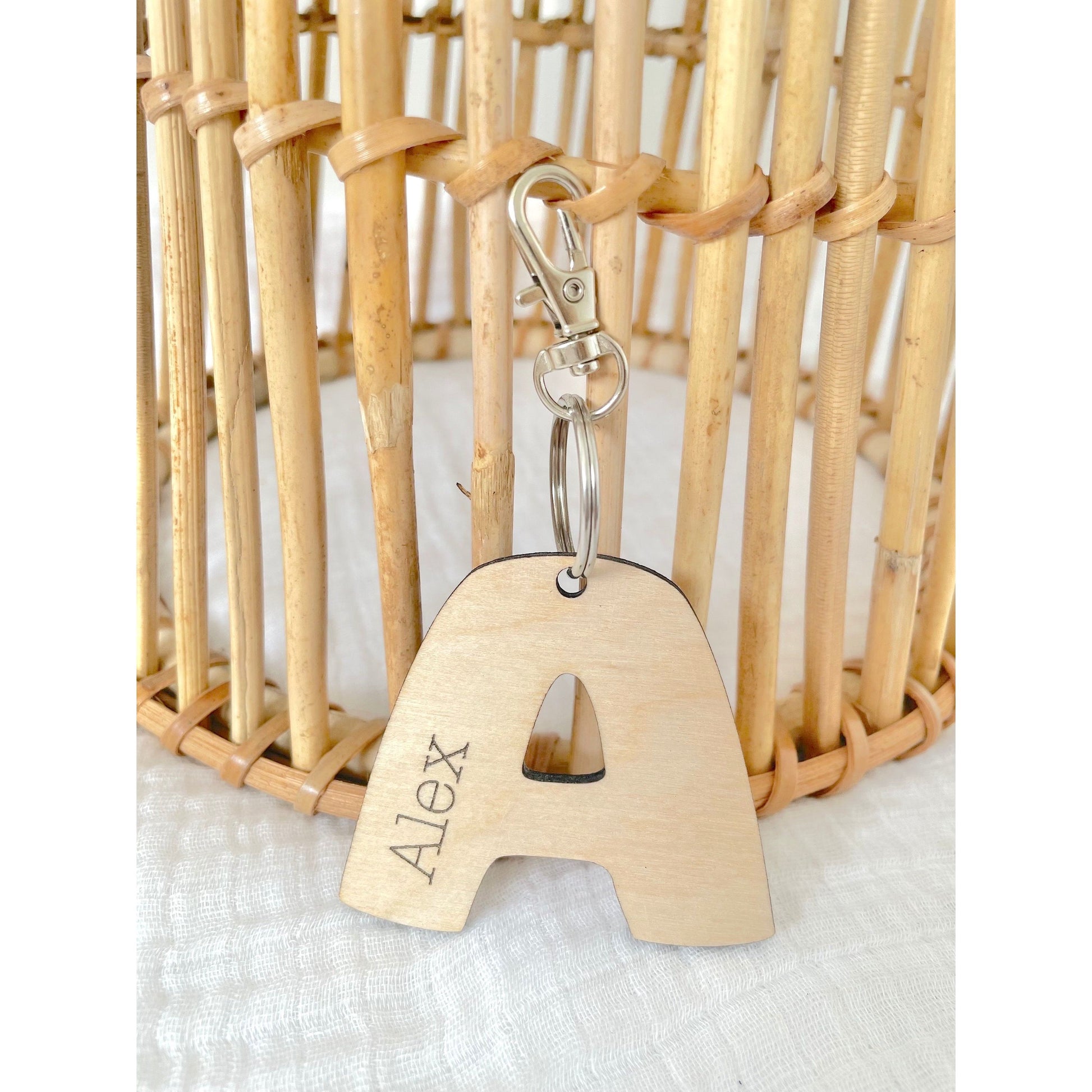 Letter with Name Keychain/Bag Tag - Little Keep & Co