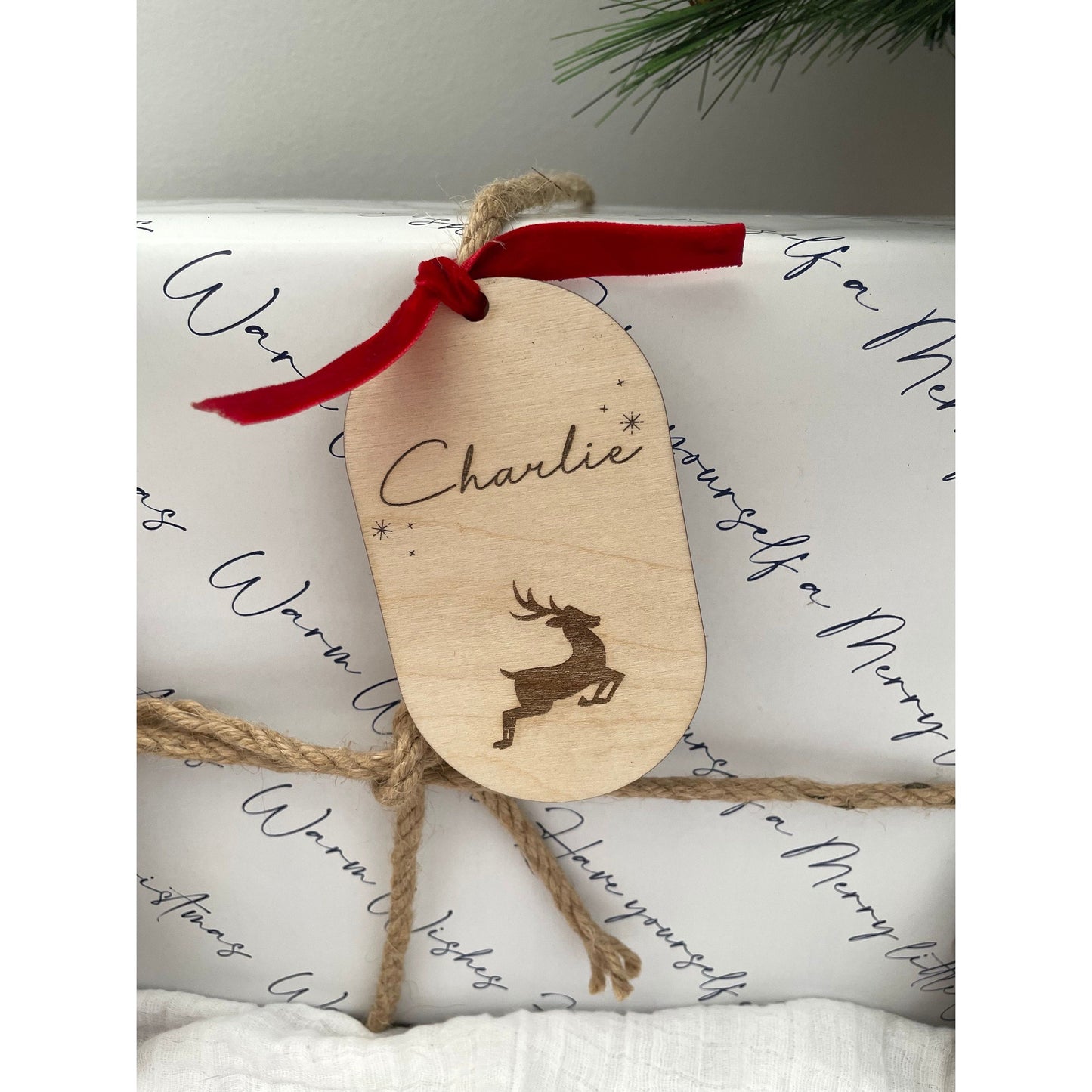 Reindeer Christmas Gift Tag - Little Keep & Co