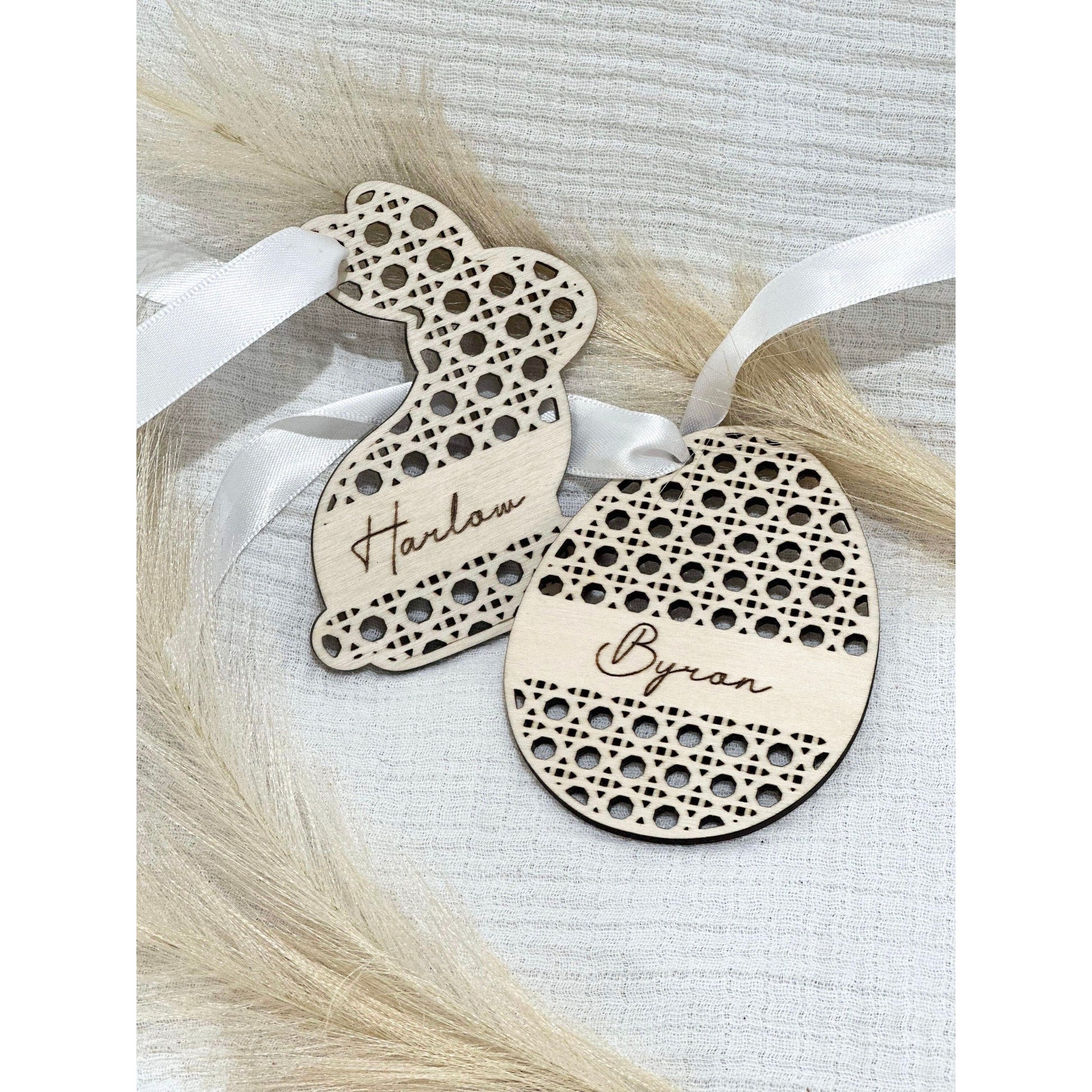 Rattan Personalised Easter Gift Tags